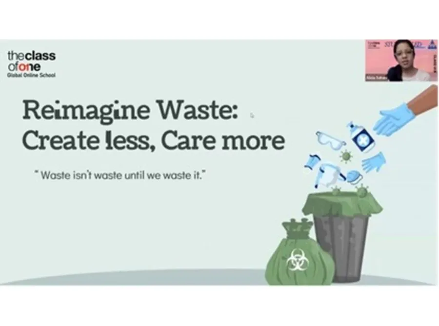 environmental conservation, student-led learning, online global school, sustainability education, waste management